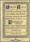Berní rula (Generální rejstřík ke všem svazkům berní ruly 1654 doplněný o soupis poddaných 1651) - obálka