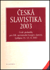 Česká slavistika 2003 - obálka