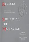 Regesta Bohemiae et Moraviae V/5 (diplomatica nec non epistolaria Pars V 1346-1355 Fasciculus 5 Index) - obálka