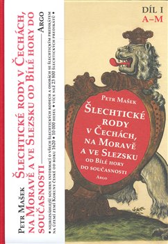 Obálka titulu Šlechtické rody v Čechách, na Moravě a ve Slezsku od Bílé hory do současnosti - I. díl (A-M)