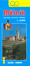 Mělník - plán města 1:10 000 - obálka