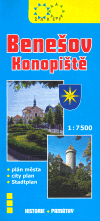 Benešov, Konopiště-plán města 1:7 500 - obálka