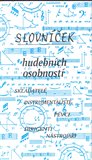 Slovníček hudebních osobností - obálka