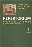 Repertorium rukopisů 17. a 18. století z muzejních sbírek v čechách II. (1 k-l + 2 m-o) - obálka