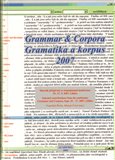 Gramatika a korpus 2007 - obálka