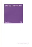 Česká literatura 1/2009 - obálka