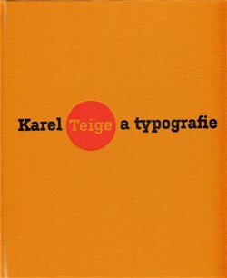 Obálka titulu Karel Teige a typografie