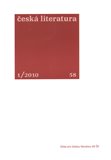 Česká literatura 1/2010 - obálka