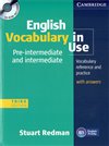 English Vocabulary in Use Pre-intermediate and Intermediate Third edition with answers and CD-ROM