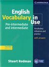 English Vocabulary in Use Pre-intermediate and Intermediate Third edition with answer