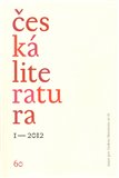 Česká literatura 1/2012 - obálka