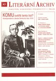 Komu svěřiti tento list? – Korespondence Jakuba Demla do roku 1918 (Literární archiv 43) - obálka
