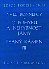 O pohybu a nehybnosti jámy. Psaný kámen - obálka