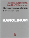 Listy na Husovu obranu z let 1410-1412 - obálka