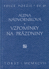 Vzpomínky na prázdniny - obálka