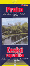 Praha. 1:20 000 - Česká republika 1:1 000 000: Plán města a silniční mapa