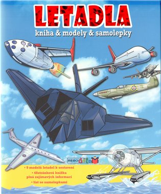 Letadla - knížka a modely a samolepky - 