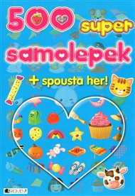 500 super samolepek: Modrá