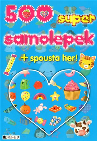 500 super samolepek: Modrá - 