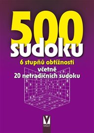 500 sudoku: 6 stupňů obtížnosti