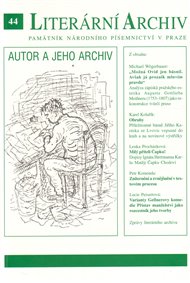 Autor a jeho archiv: Literární archiv PNP č.44 -  kol.