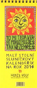 Malý stolní sluníčkový kalendářík na rok 2014