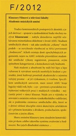 Klauzury Filmové a televizní fakulty 2012 - kol.