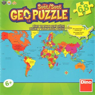 Geo puzzle Svět - 68 dílků - 
