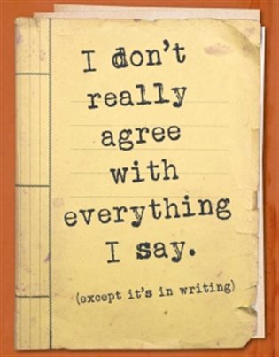 Zápisník - I don&apos;t really agree