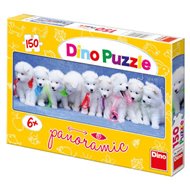Puzzle Štěňátka s mašličkami 150 dílků panoramatic