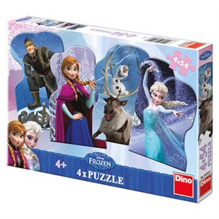 Puzzle Frozen 4x54 dílků - 