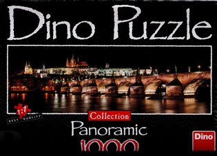 Puzzle Hradčany v noci Panoramic 1000 dílků - 