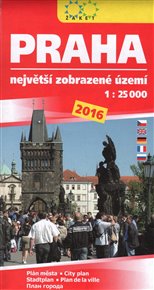 Praha 2016. Největší zobrazené území: 1:25 000