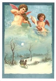 Pohlednice - Andělíčci a housličky - Klára Trnková