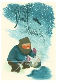 Pohlednice - Rybář - Jiří Trnka