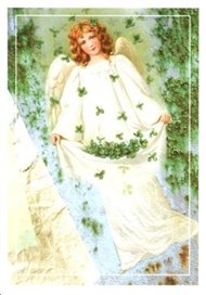 Pohlednice - Andělíček a čtyřlístky - Klára Trnková