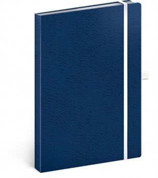 Notes Vivella Classic modrý/bílý (linkovaný)