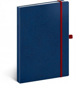 Levně Notes - Vivella Classic modrý/červený, tečkovaný, 15 x 21 cm