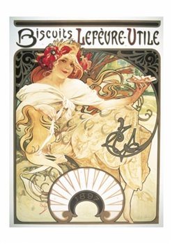 Levně Pohled Alfons Mucha – Biscuits, krátký