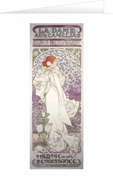 Levně Blahopřání Alfons Mucha – La Dame aux Camélias