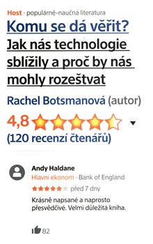 Levně Komu se dá věřit?. Aneb jak nás technologie sblížily a proč by nás mohly zase rozeštvat - Rachel Botsmanová