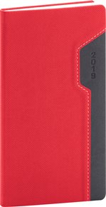 Kapesní diář Thun 2019, červený: 9 x 15,5 cm