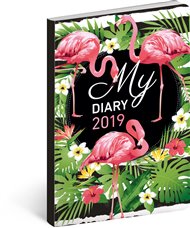 Ultralehký diář Plameňáci 2019: 11 x 17 cm