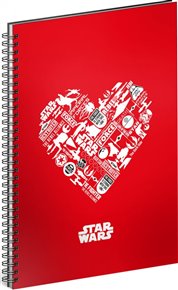 Spirálový blok Star Wars – Red, nelinkovaný, A5