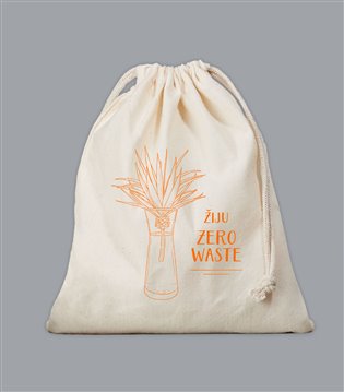 Plátěný sáček Zero Waste - oranžový