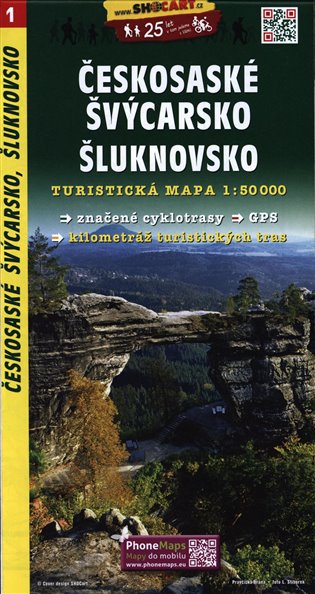 Českosaské Švýcarsko, Šluknovsko / Turistická mapa SHOCart