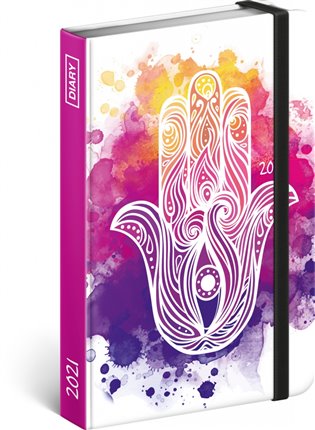 Týdenní diář Hamsa 2021, 11 × 16 cm - 