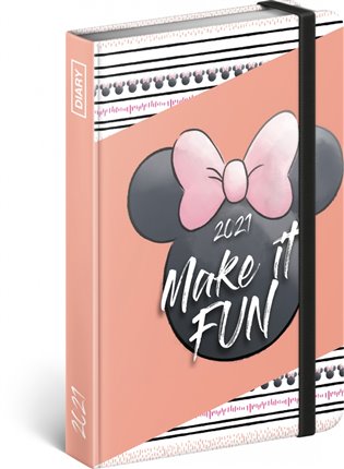 Týdenní diář Minnie 2021, 11 × 16 cm - 