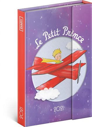 Týdenní magnetický diář Malý princ – Letadlo 2021, 11 × 16 cm - 