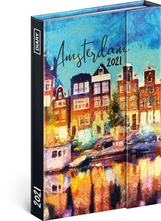 Týdenní magnetický diář Amsterdam 2021, 11 × 16 cm - 